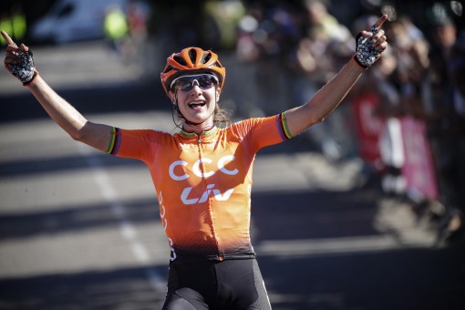 Marianne heeft meteen beet in de eerste etappe in de Ardèche