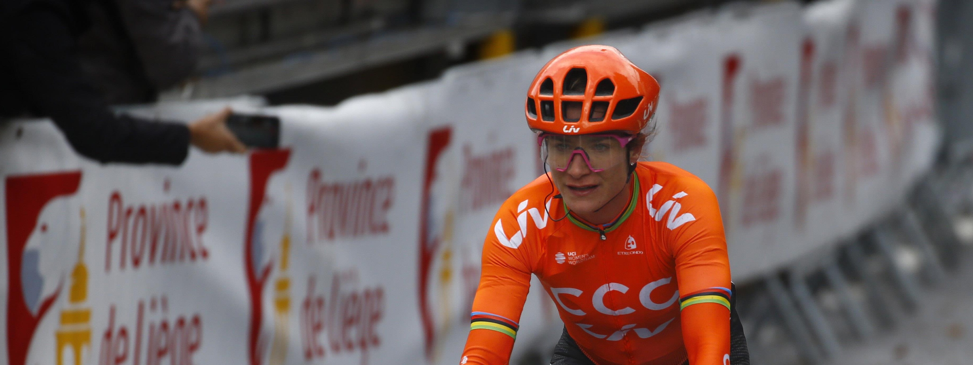 Marianne Vos just about misses to the podium in Liège-Bastogne-Liège